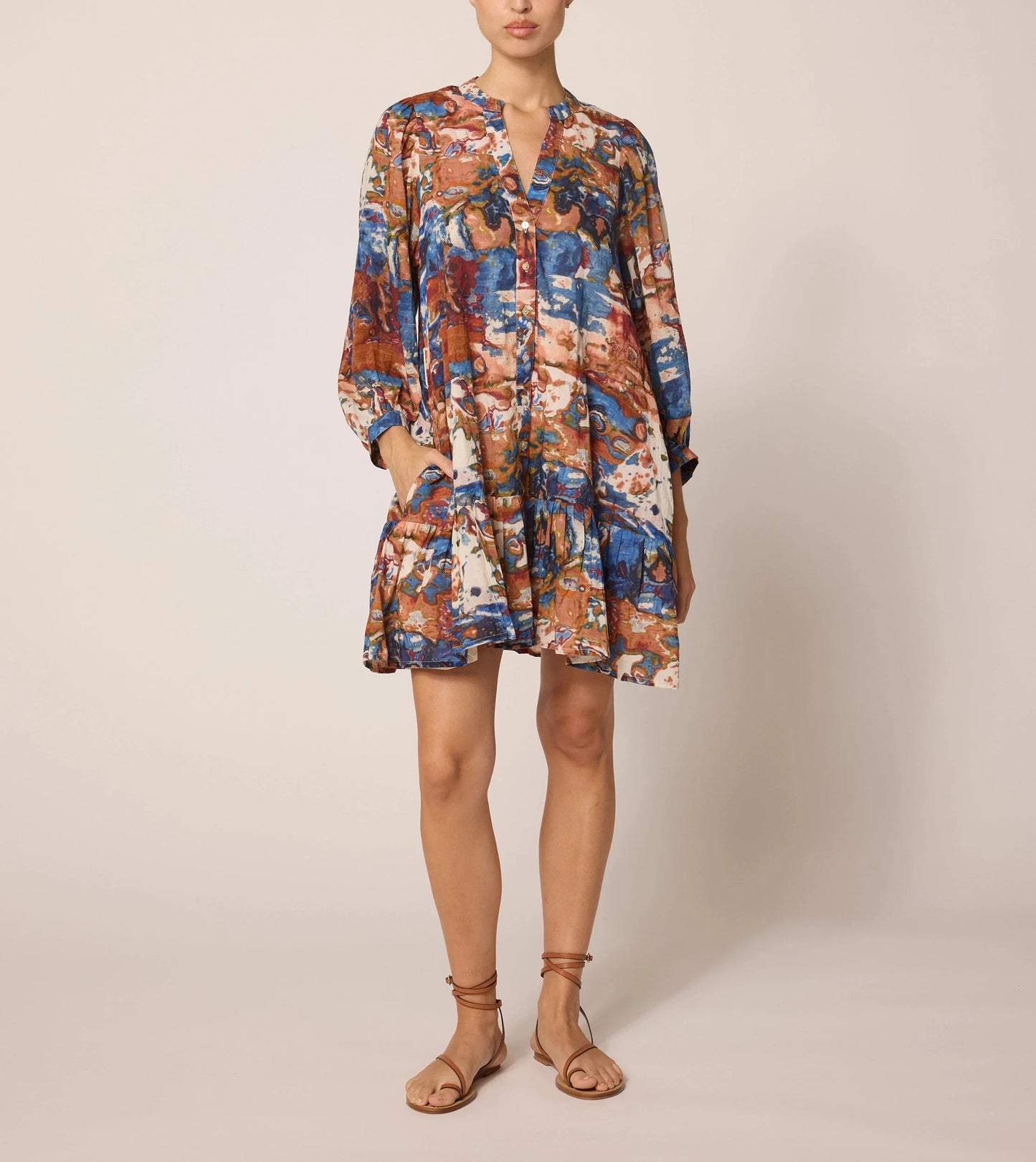 Delilah Mini Dress in Murano Print