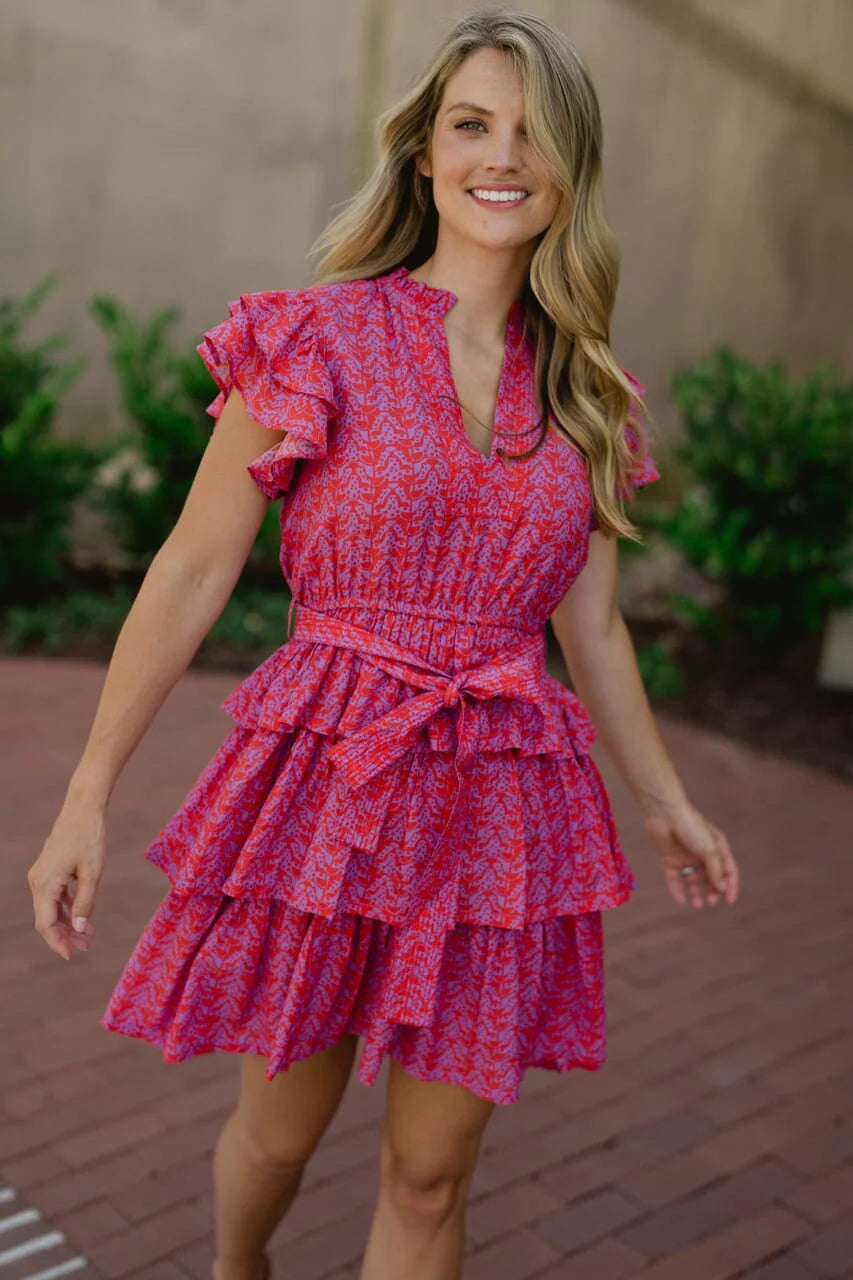 Delilah Mini Dress in Purple