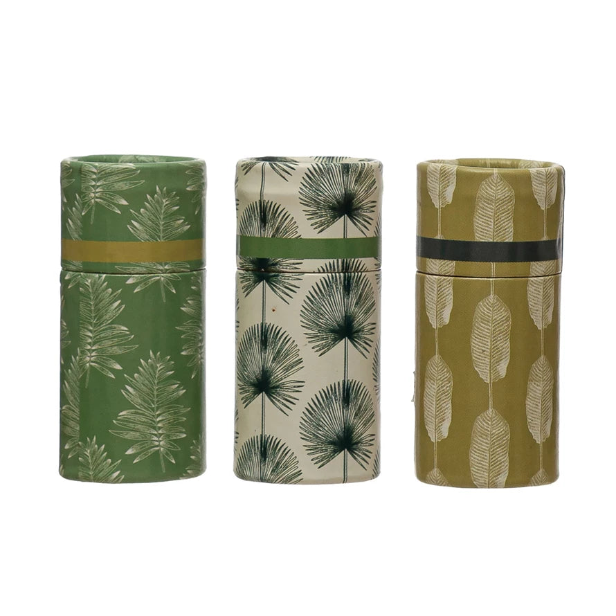 Assorted Tube Matchbox in Green Leaves