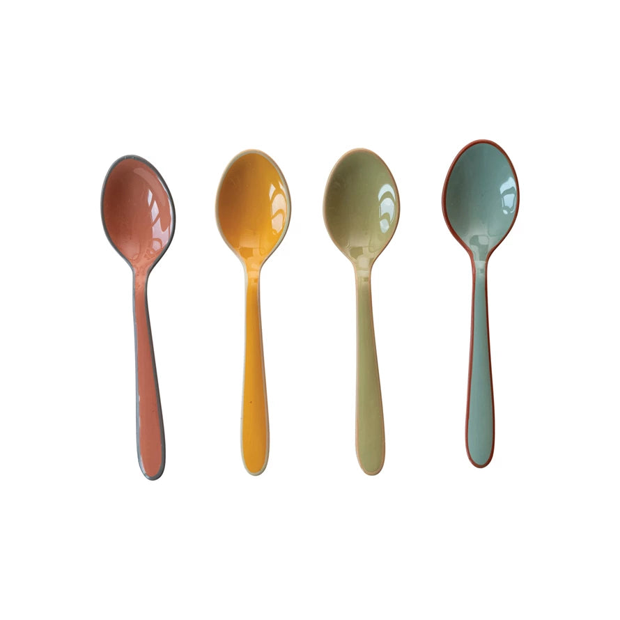 Assorted Enameled Spoons