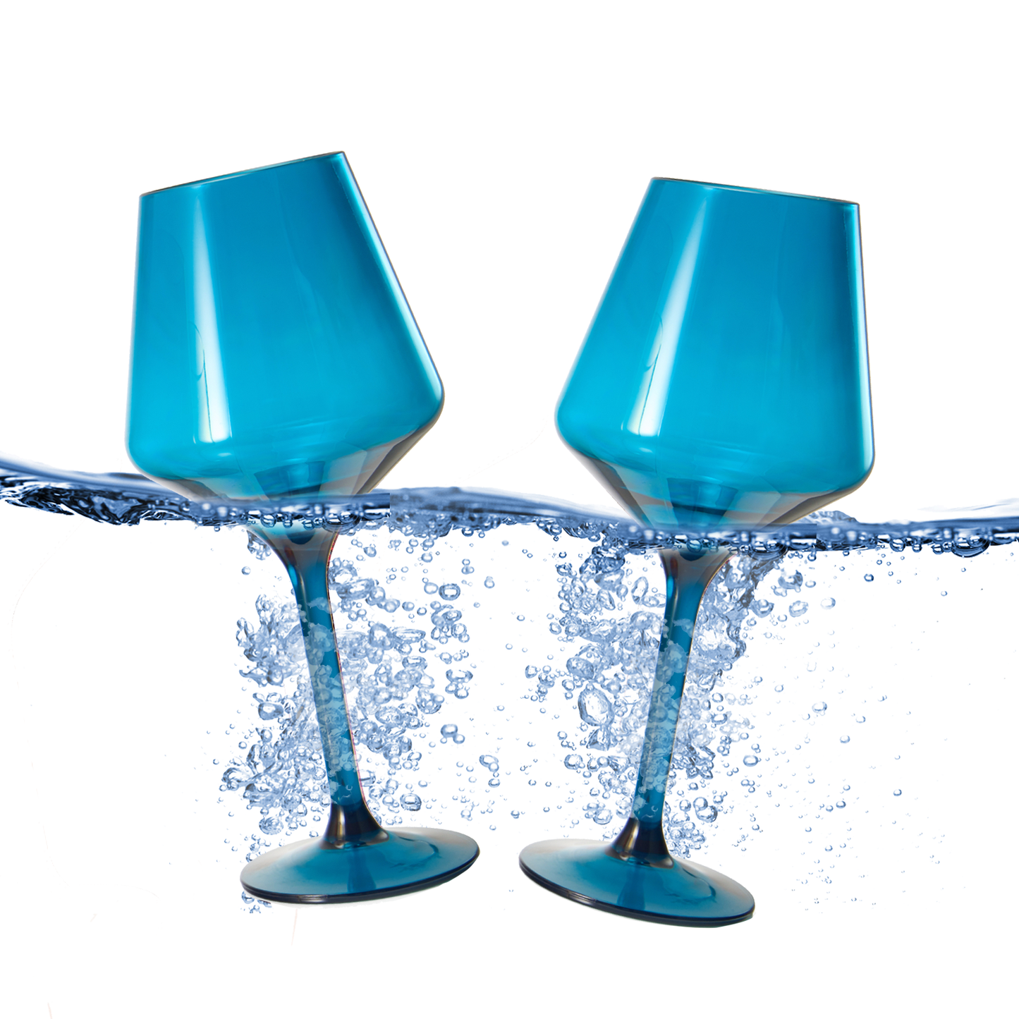 Floating Acrylic Plastic Stemmed Wine Glass