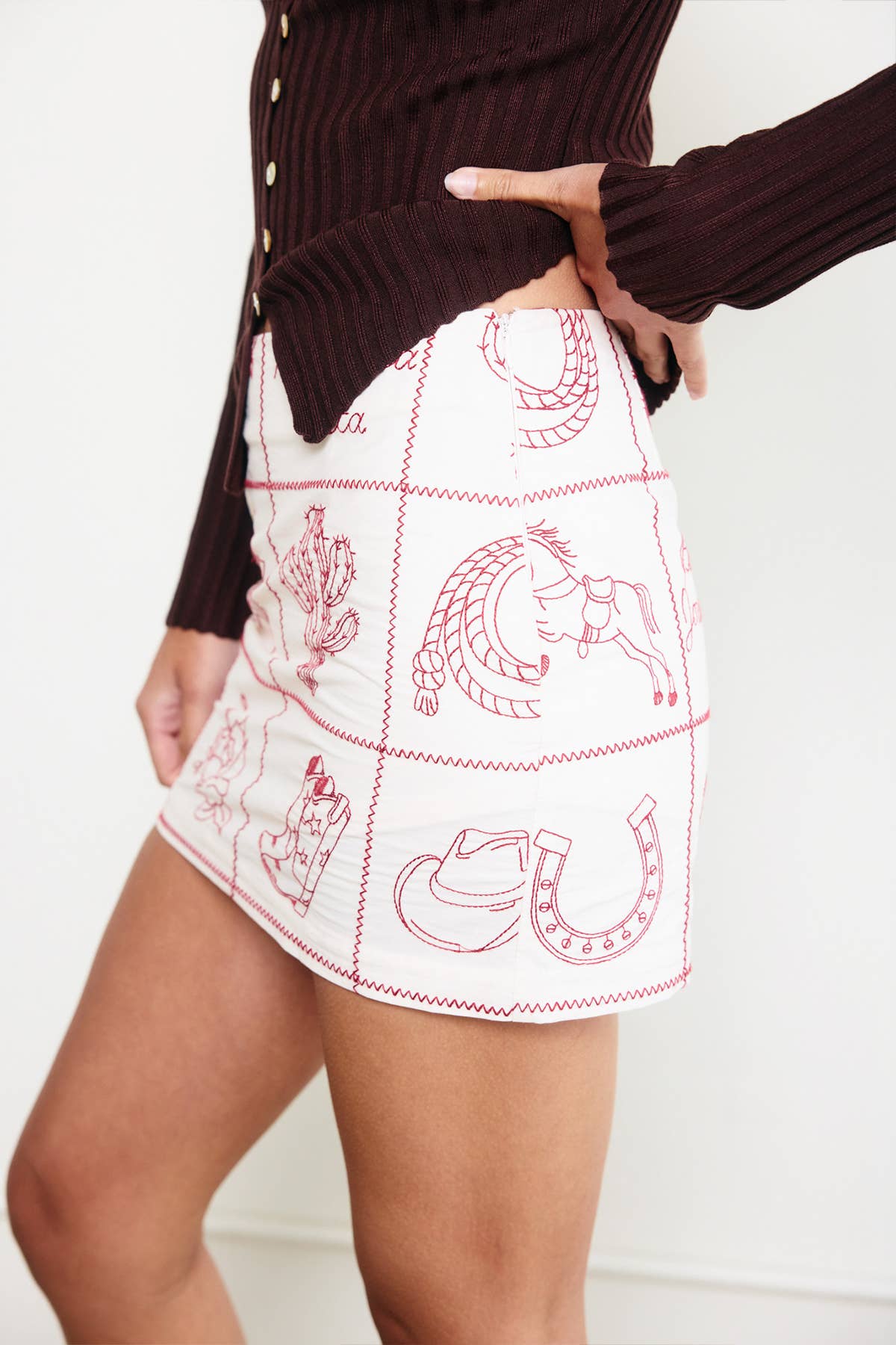 Western Flair Mini Skirt
