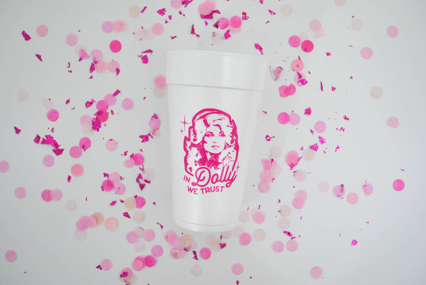 20oz. Styrofoam Cup 10 Pack Sleeve {In Dolly We Trust}