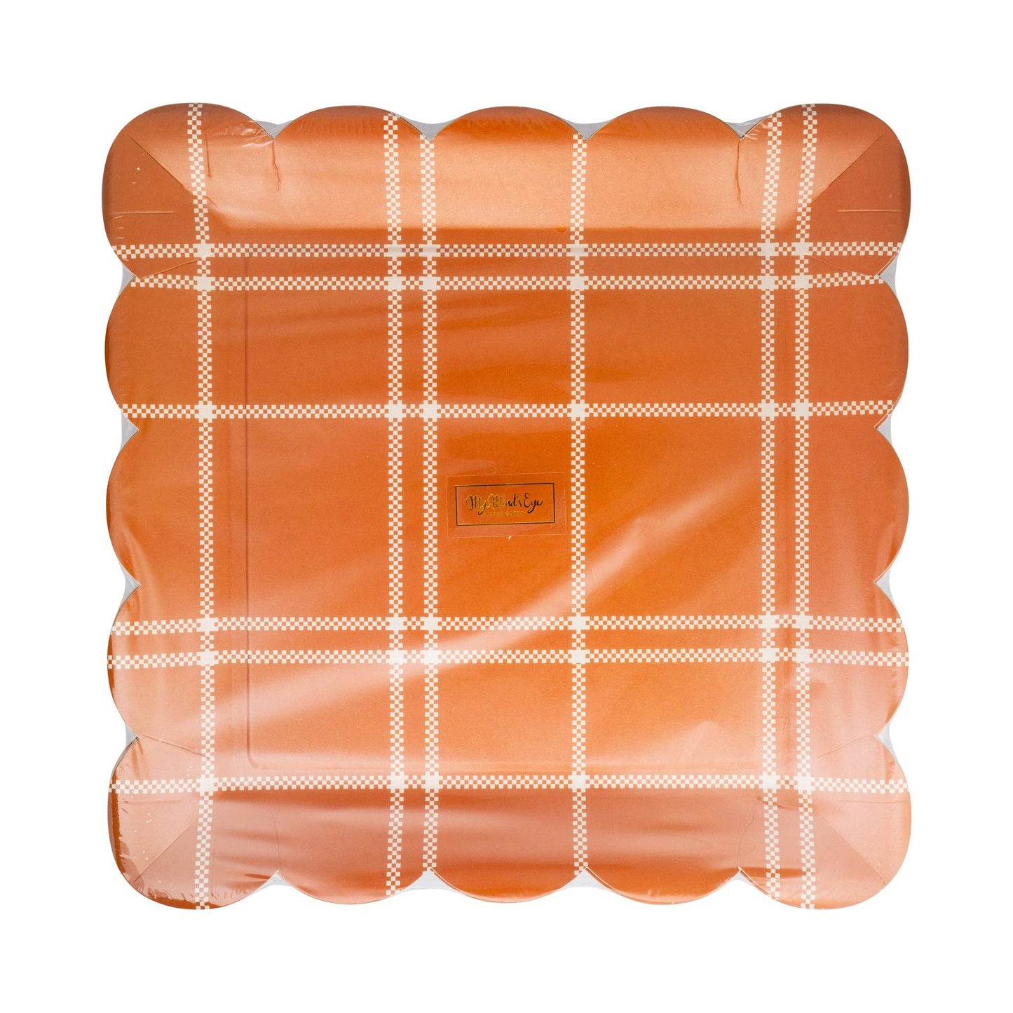 GBL1243 - Rust Windowpane 10" Paper Plate