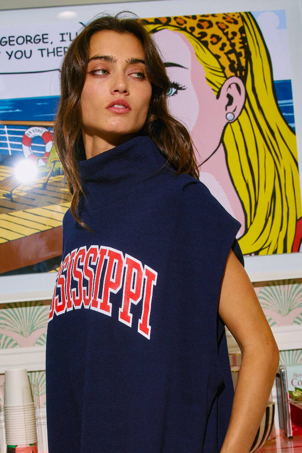 Mississippi Oversized Muscle Capelet