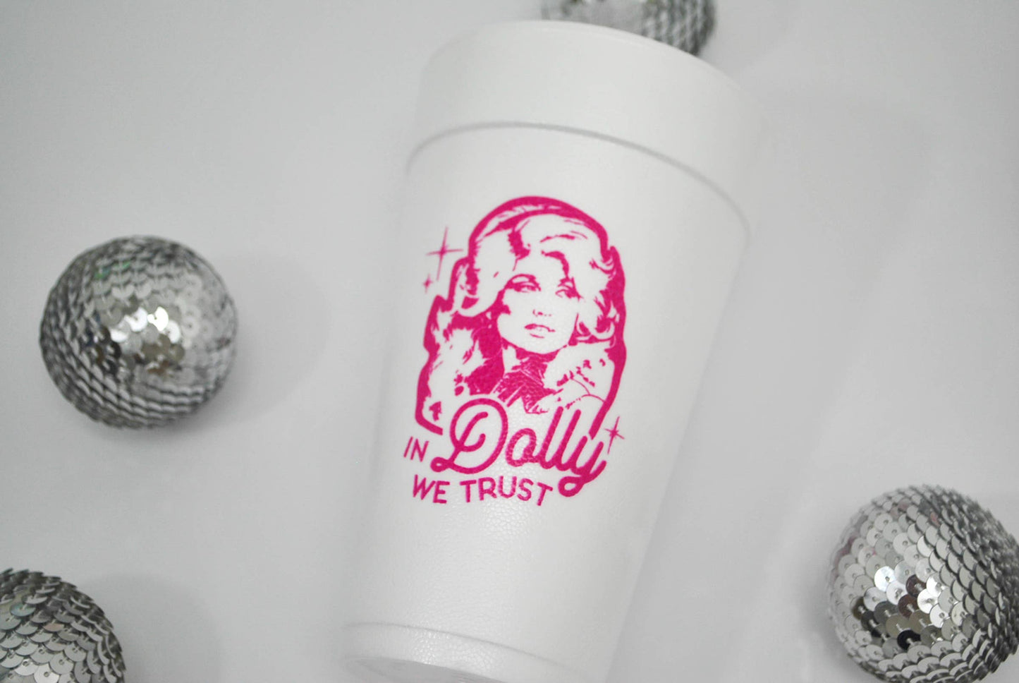 20oz. Styrofoam Cup 10 Pack Sleeve {In Dolly We Trust}