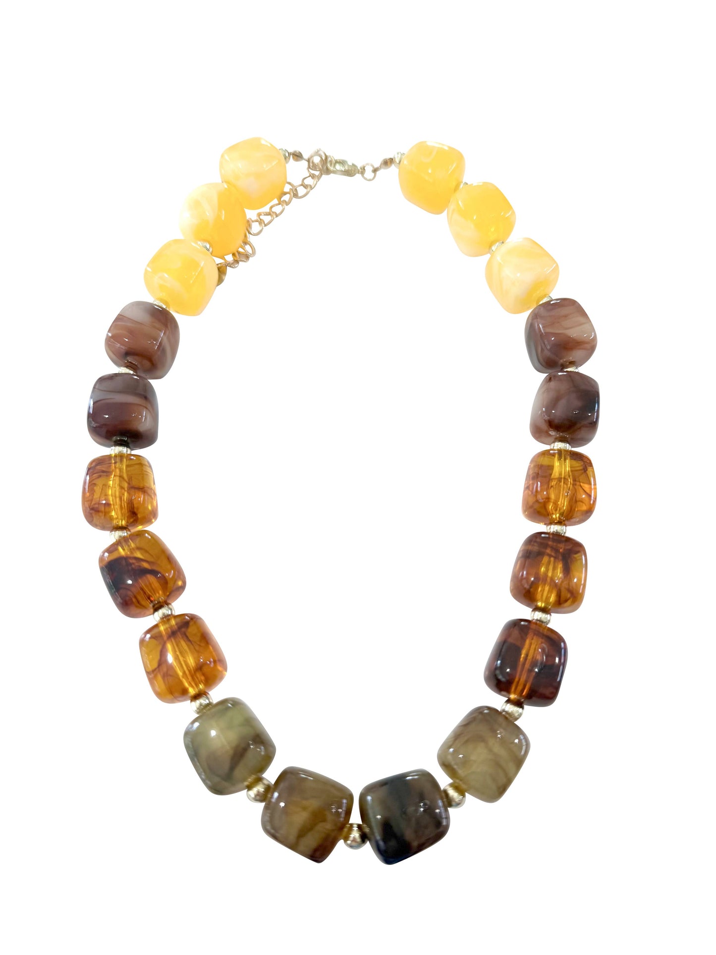 Charlotte Chunky Beaded Necklace- Tortoise Mix