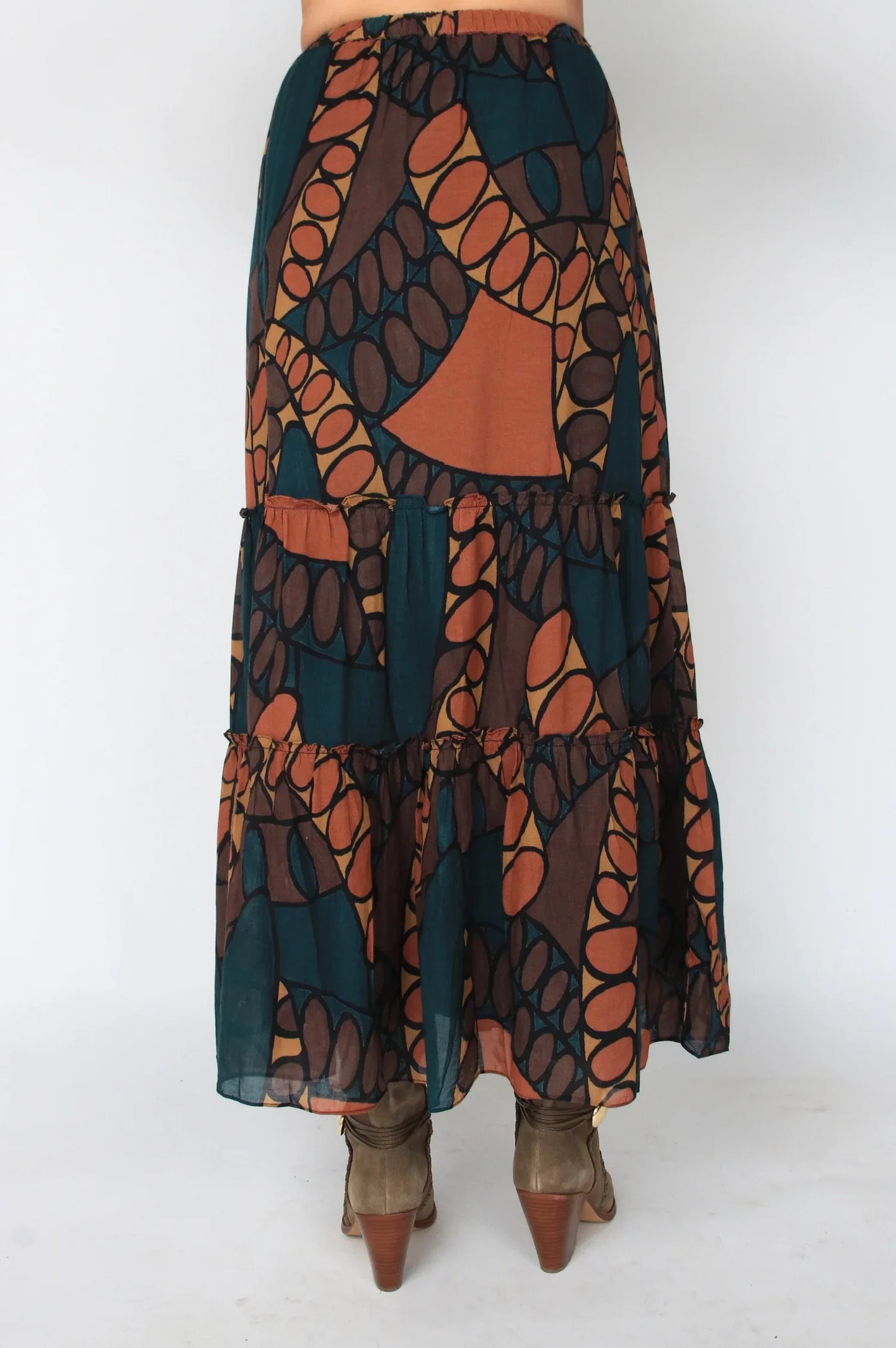 Kitty Ankle Skirt in Dark Saguaro