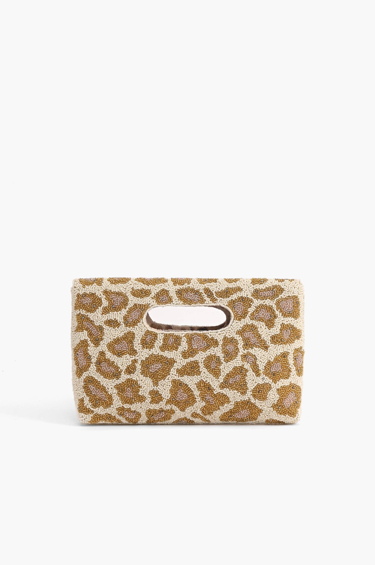 Rose Gold Leopard Clutch with Chain strap