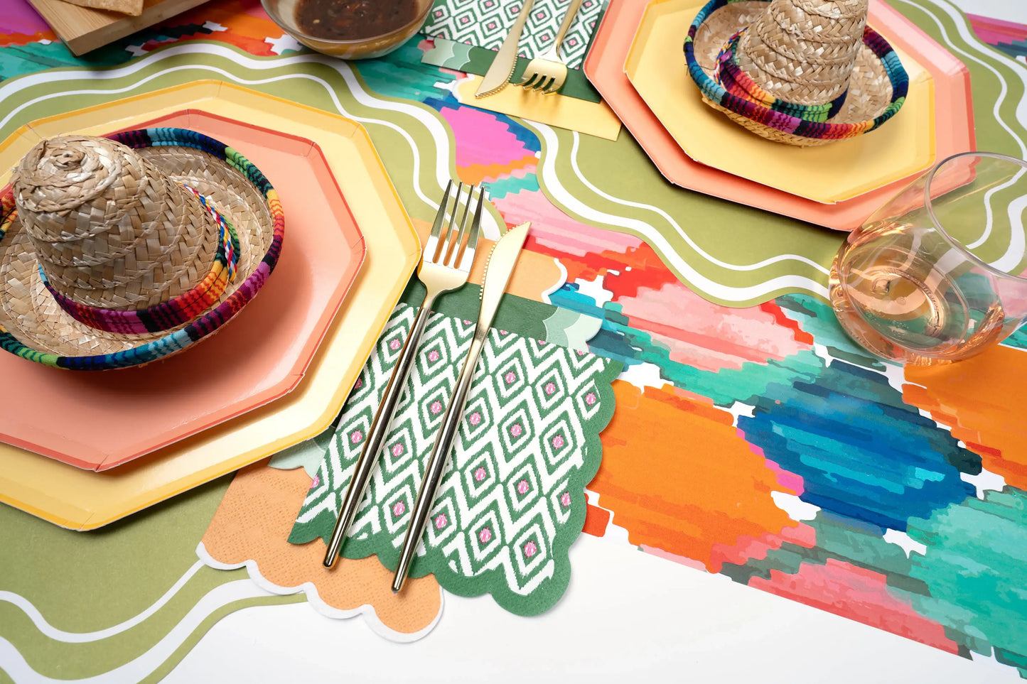 Bold Ikat Beverage Napkin