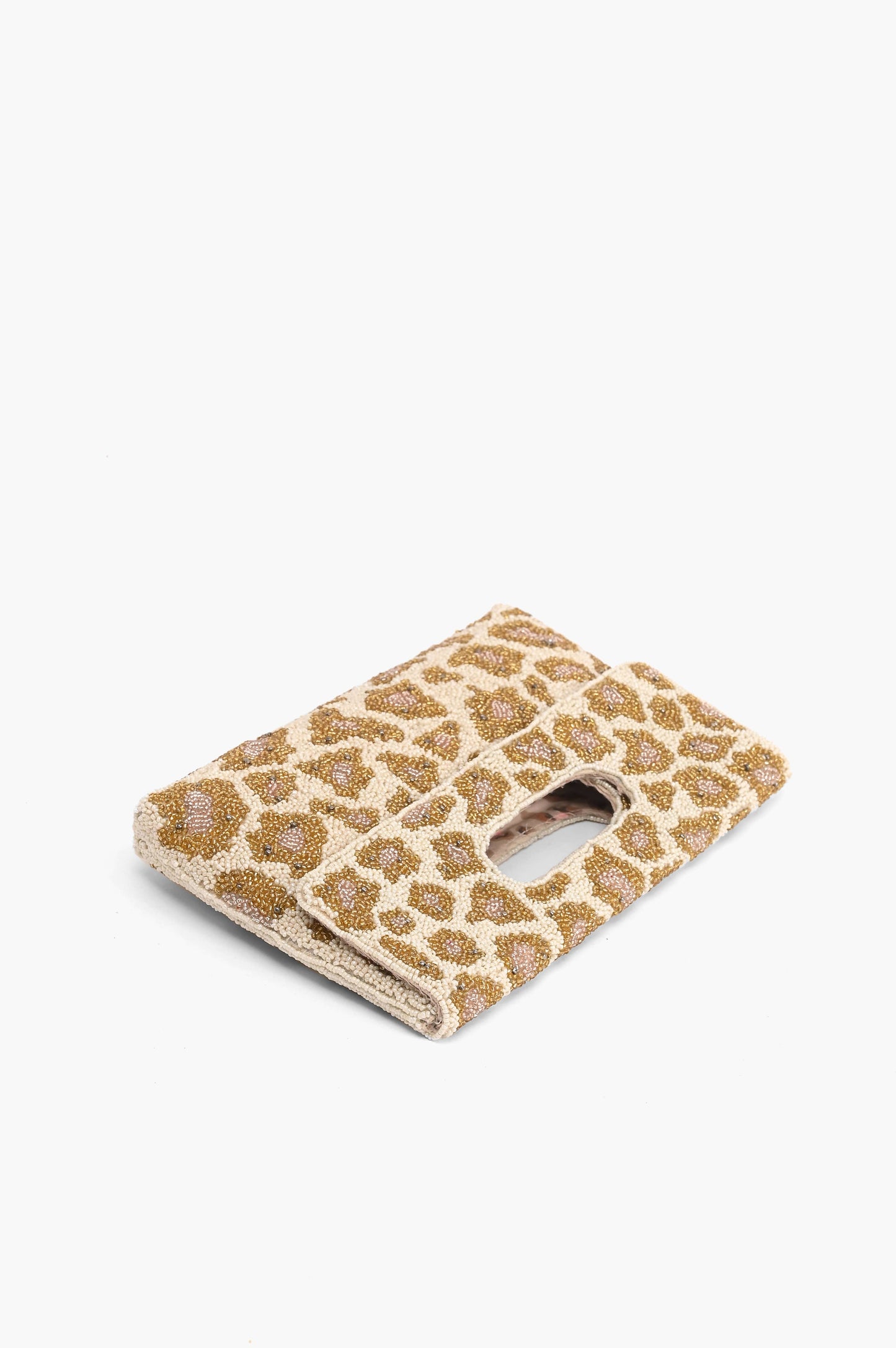 Rose Gold Leopard Clutch with Chain strap