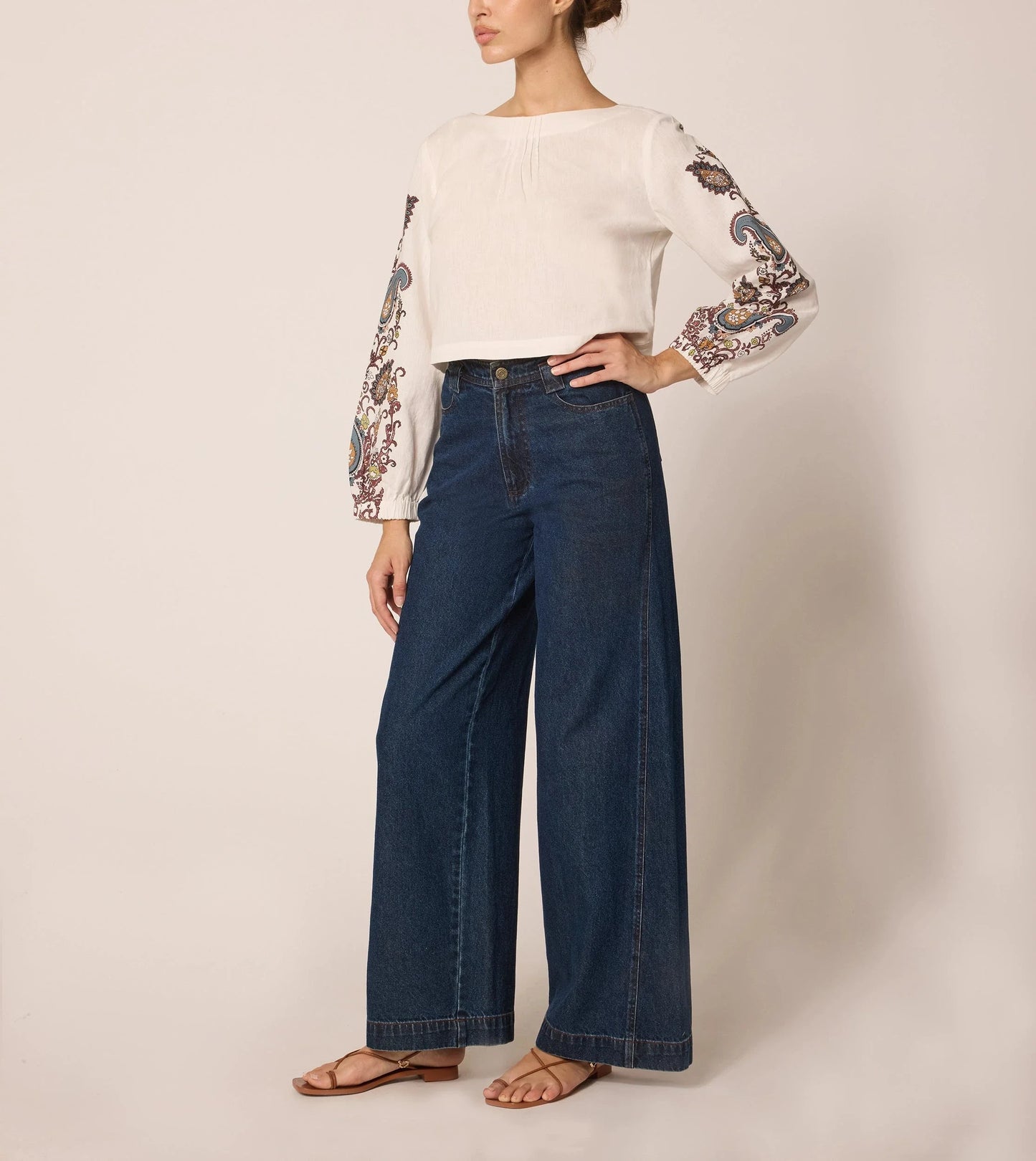 Georgia Blouse in Veneto Paisley Print