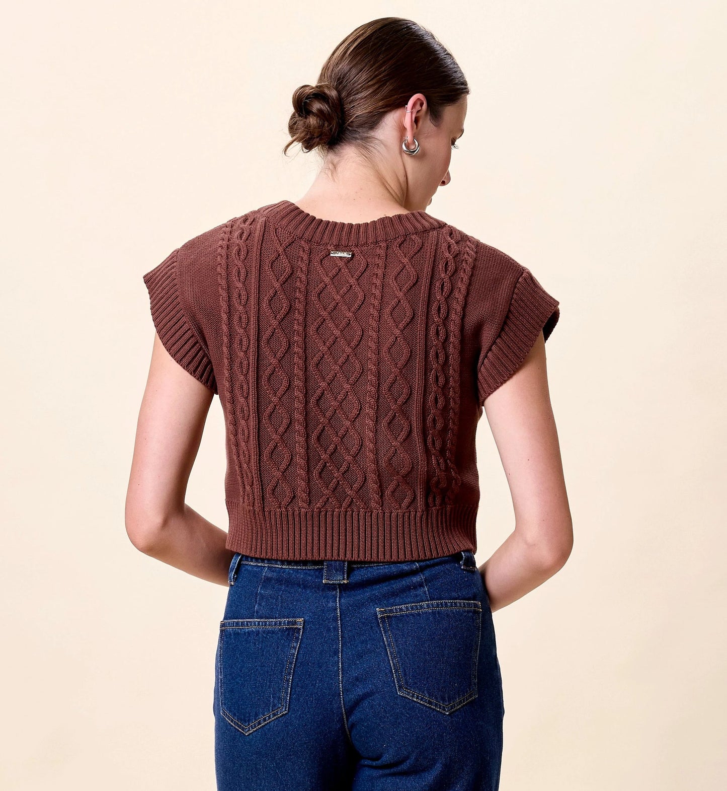 Gigi Sweater Vest in Cocoa