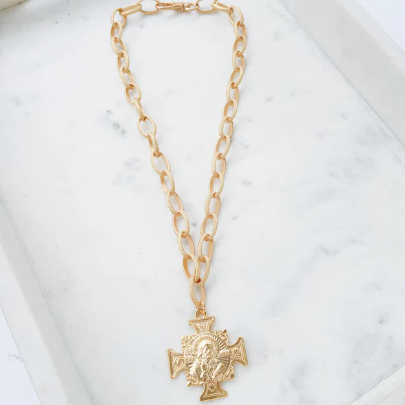 Etched Chain w/ St Ben