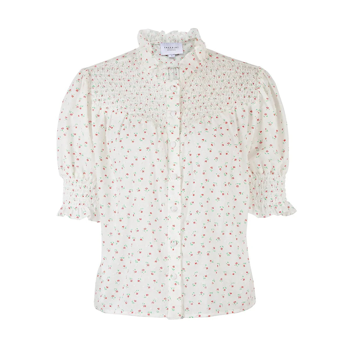 The Nicole Shirt in White Floral