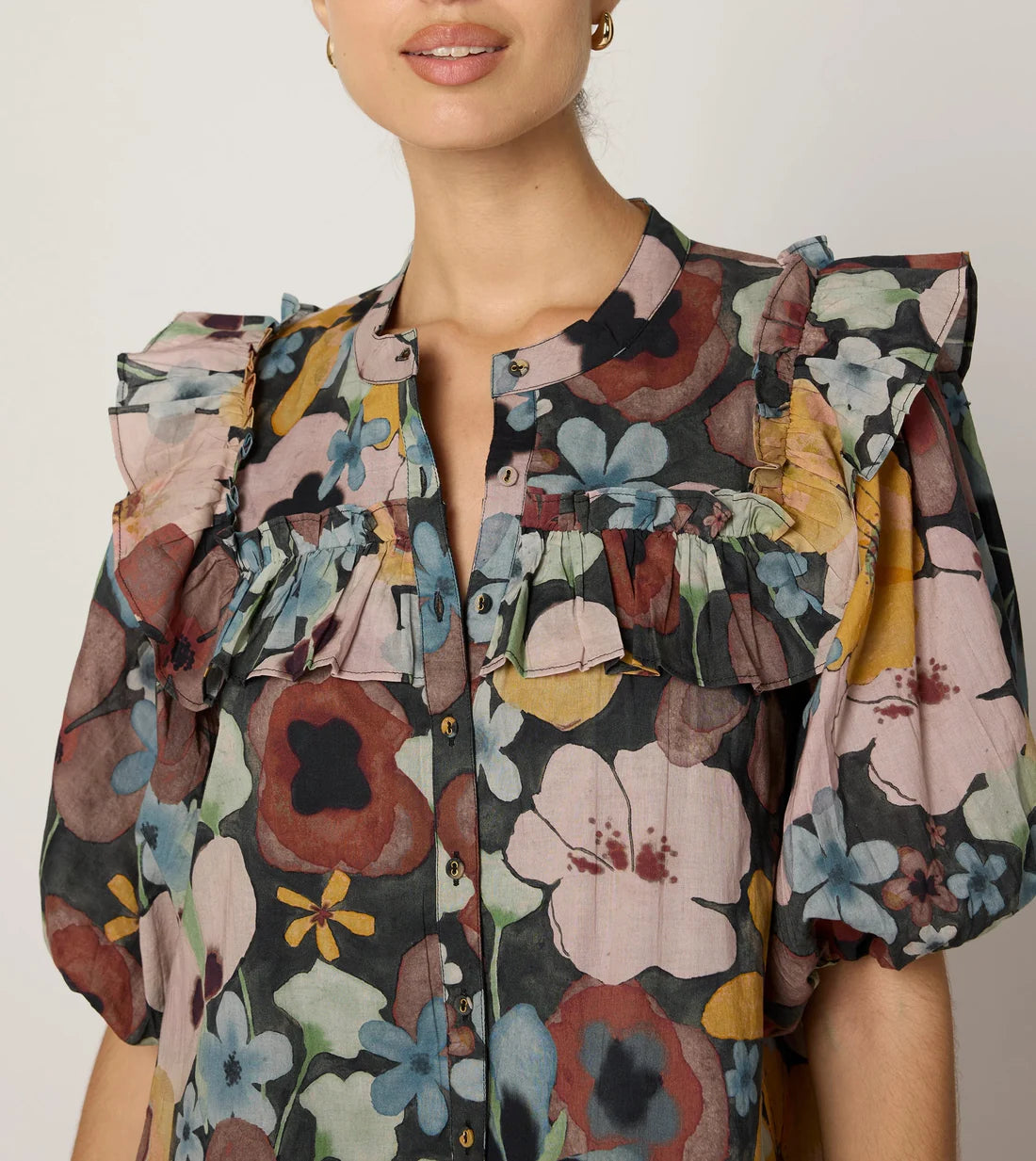 Tatiana Mini Dress in Foraged Violets