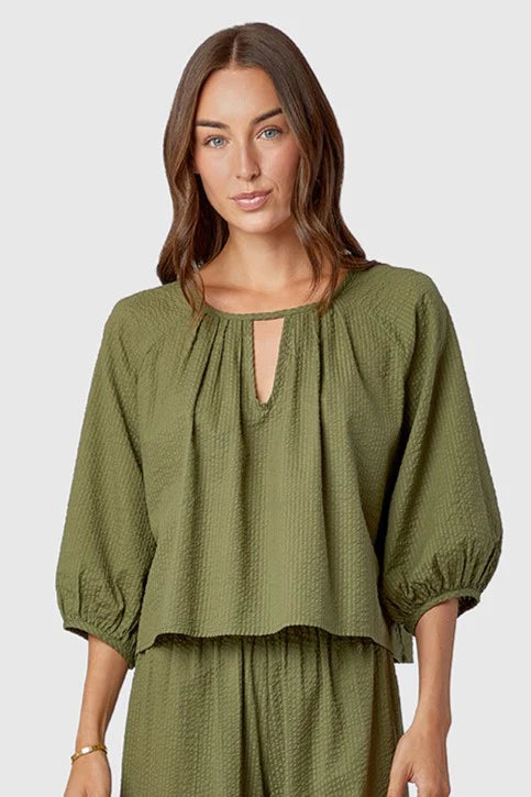 Travel Top in Chive