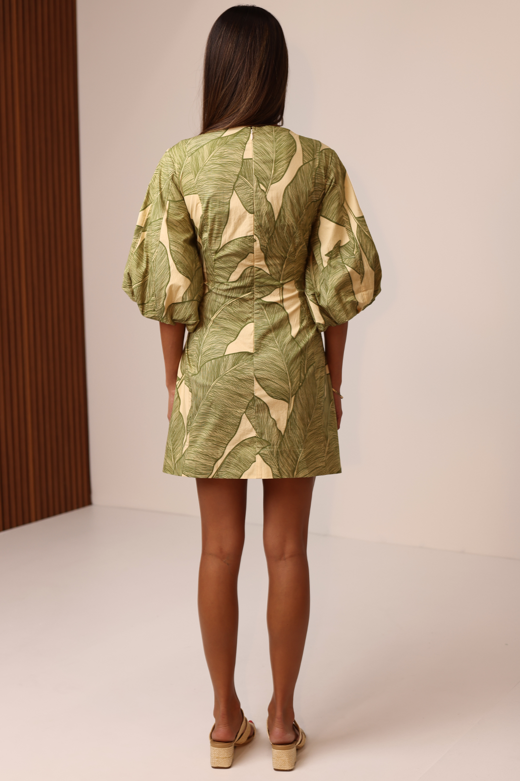 Shayla Seamed Mini Dress in Palmara