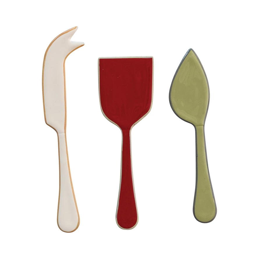 Assorted Enameled Cheese Servers