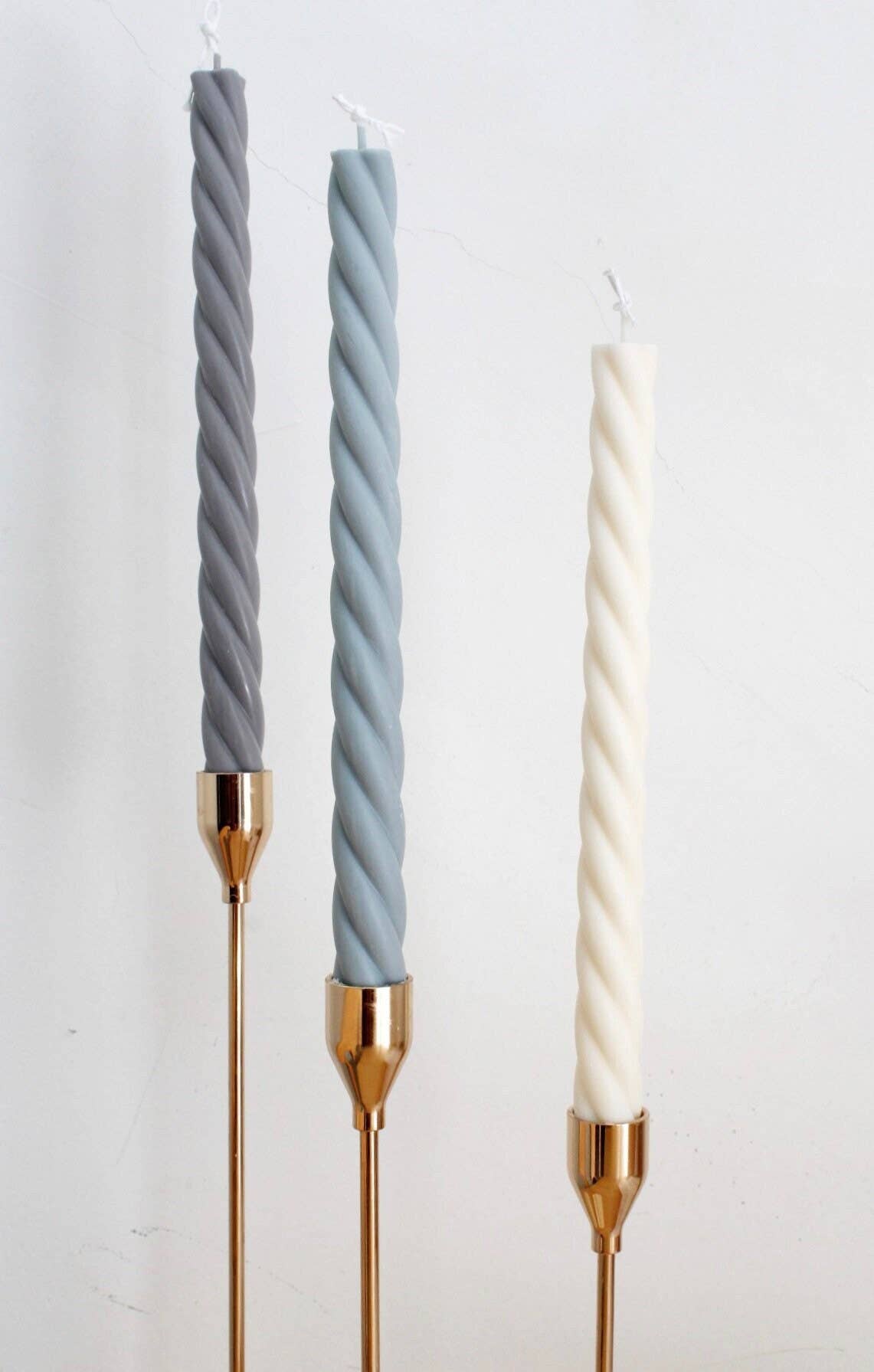 Licorice Twisted Candle, Taper Candle, Spiral Candle Individual