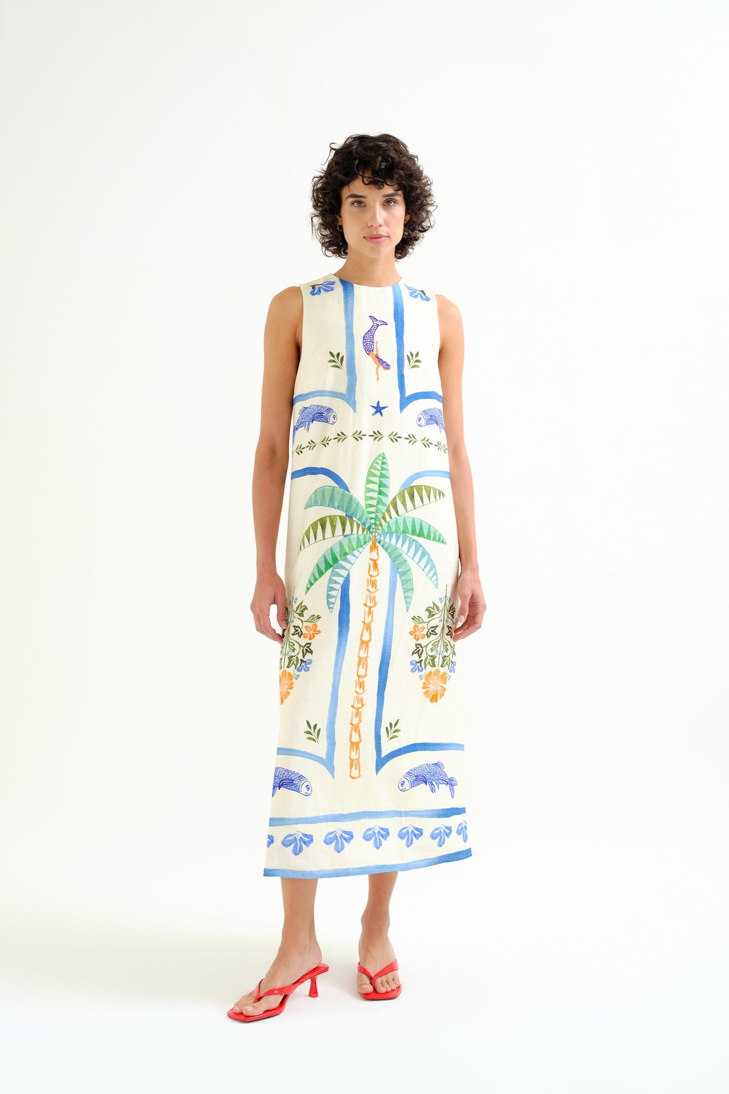 Island Palms Long Dress