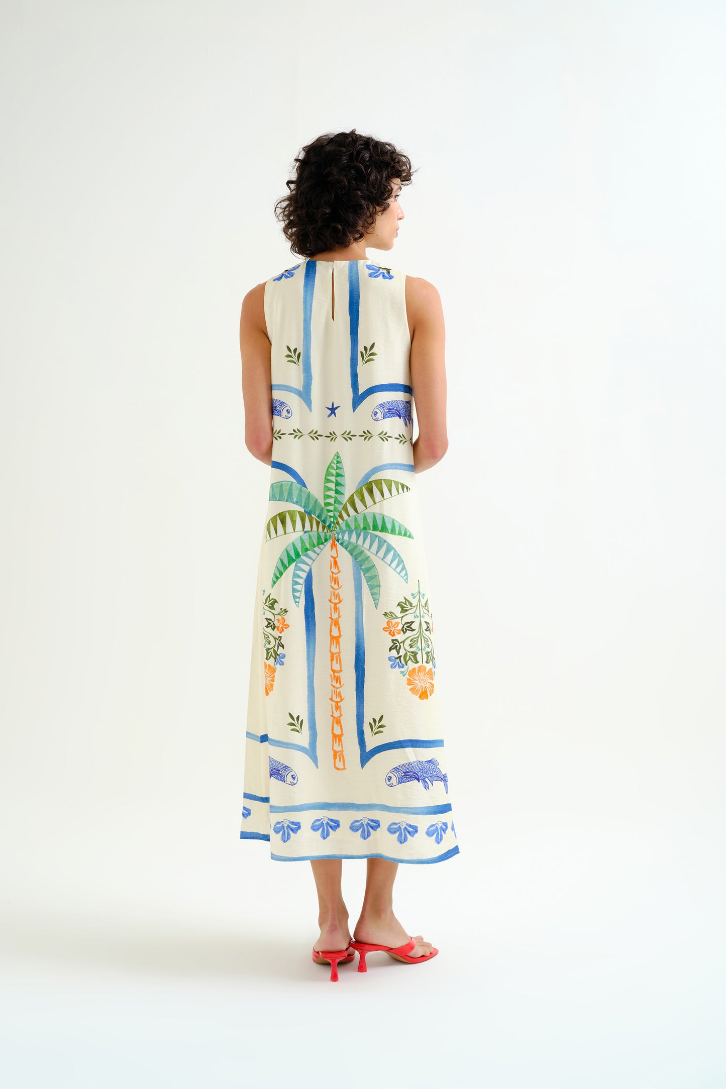 Island Palms Long Dress