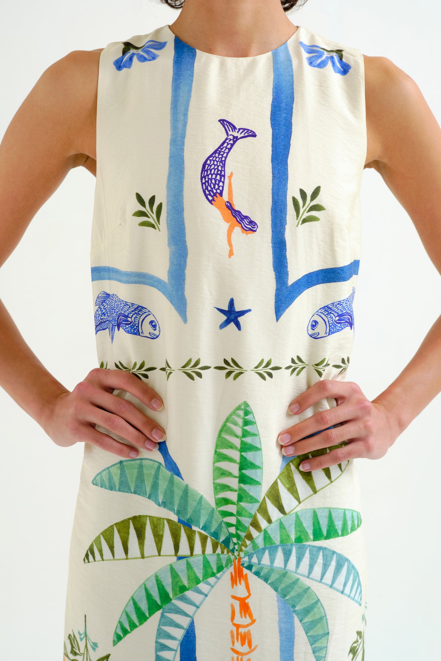 Island Palms Long Dress