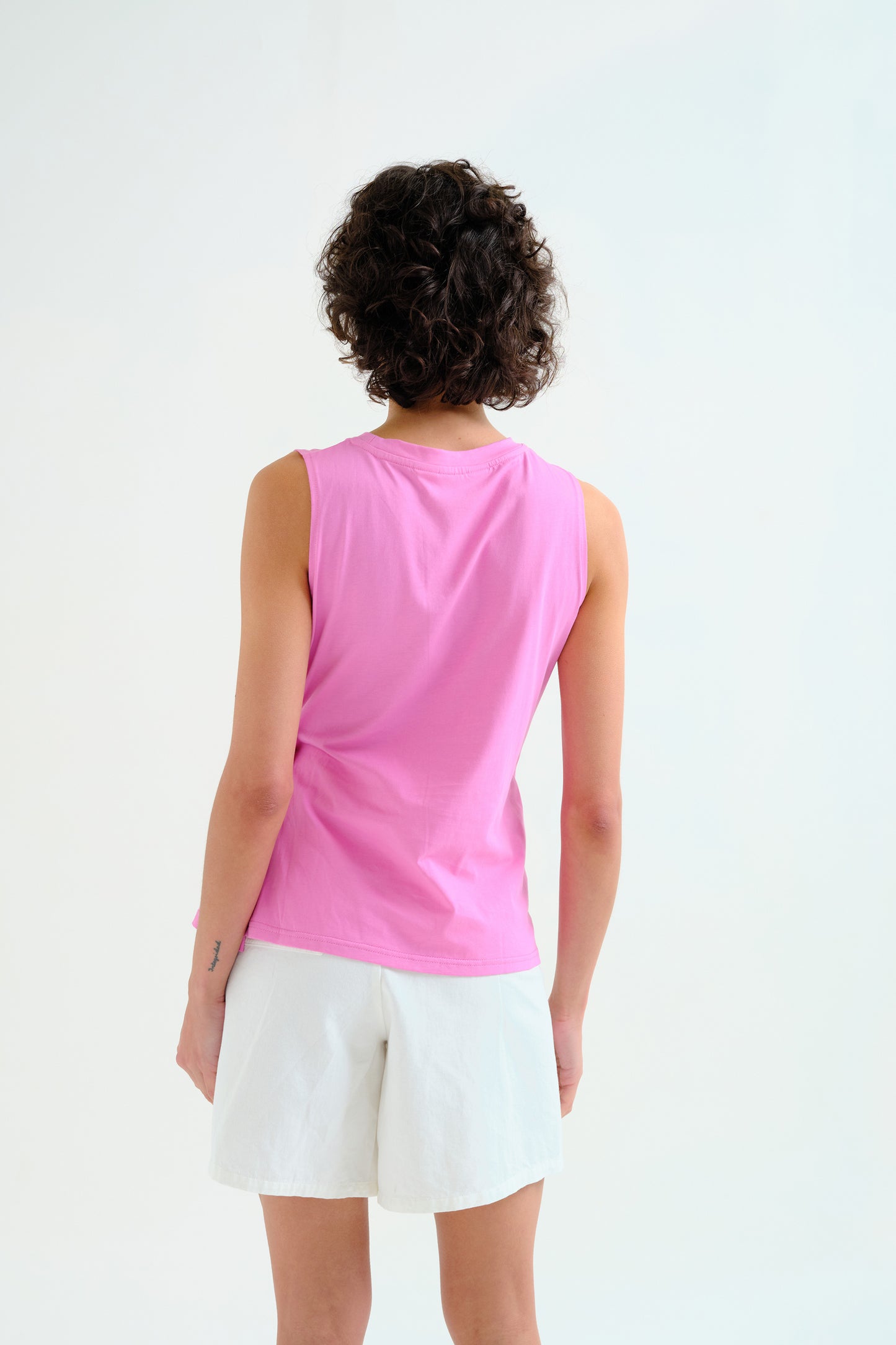 Draped Knotted Sleeveless Tee