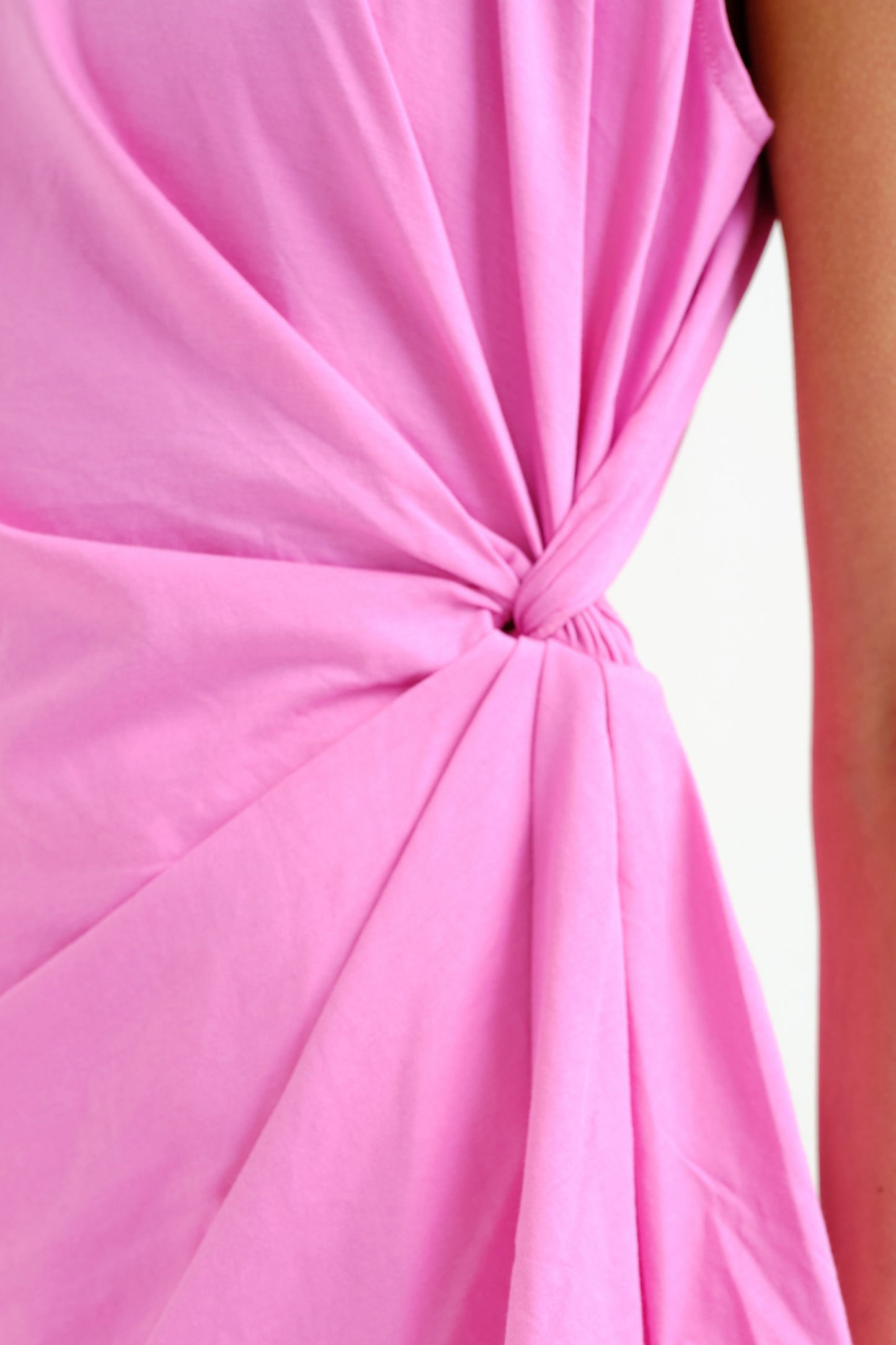Draped Knotted Sleeveless Tee