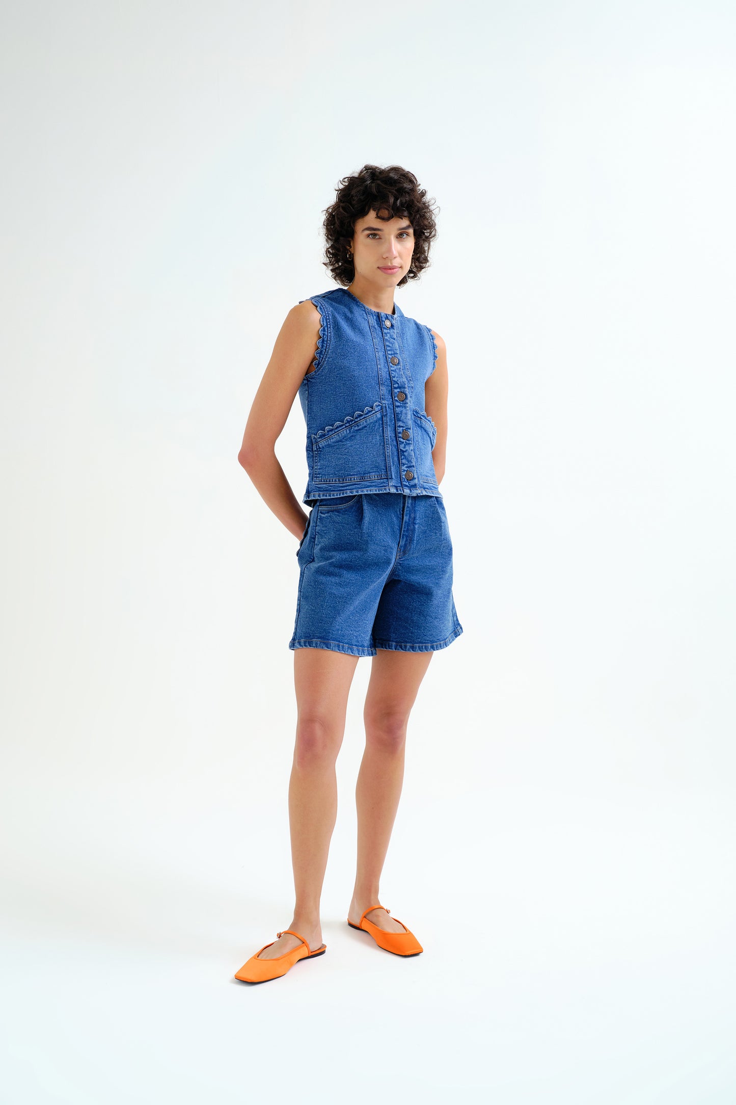 Denim Vest Top