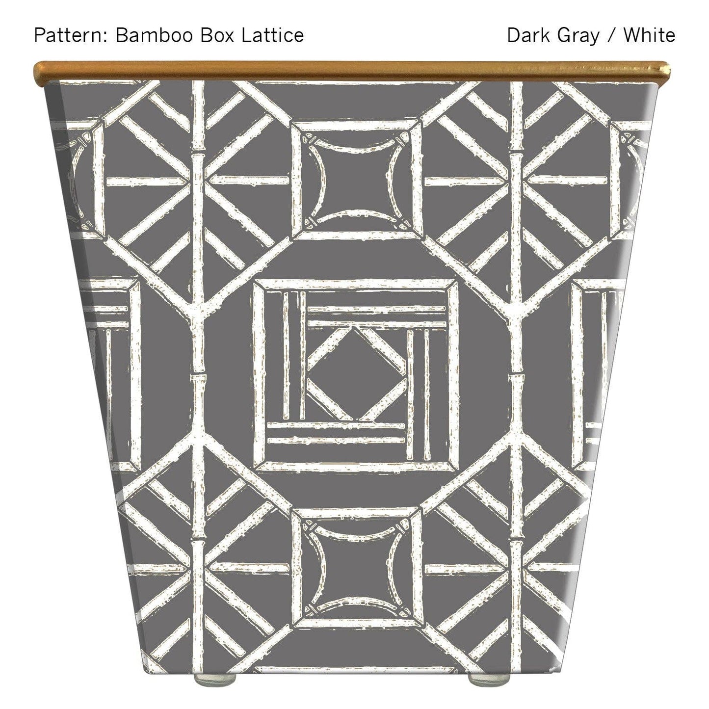 Bamboo Box Lattice Cachepot Candle