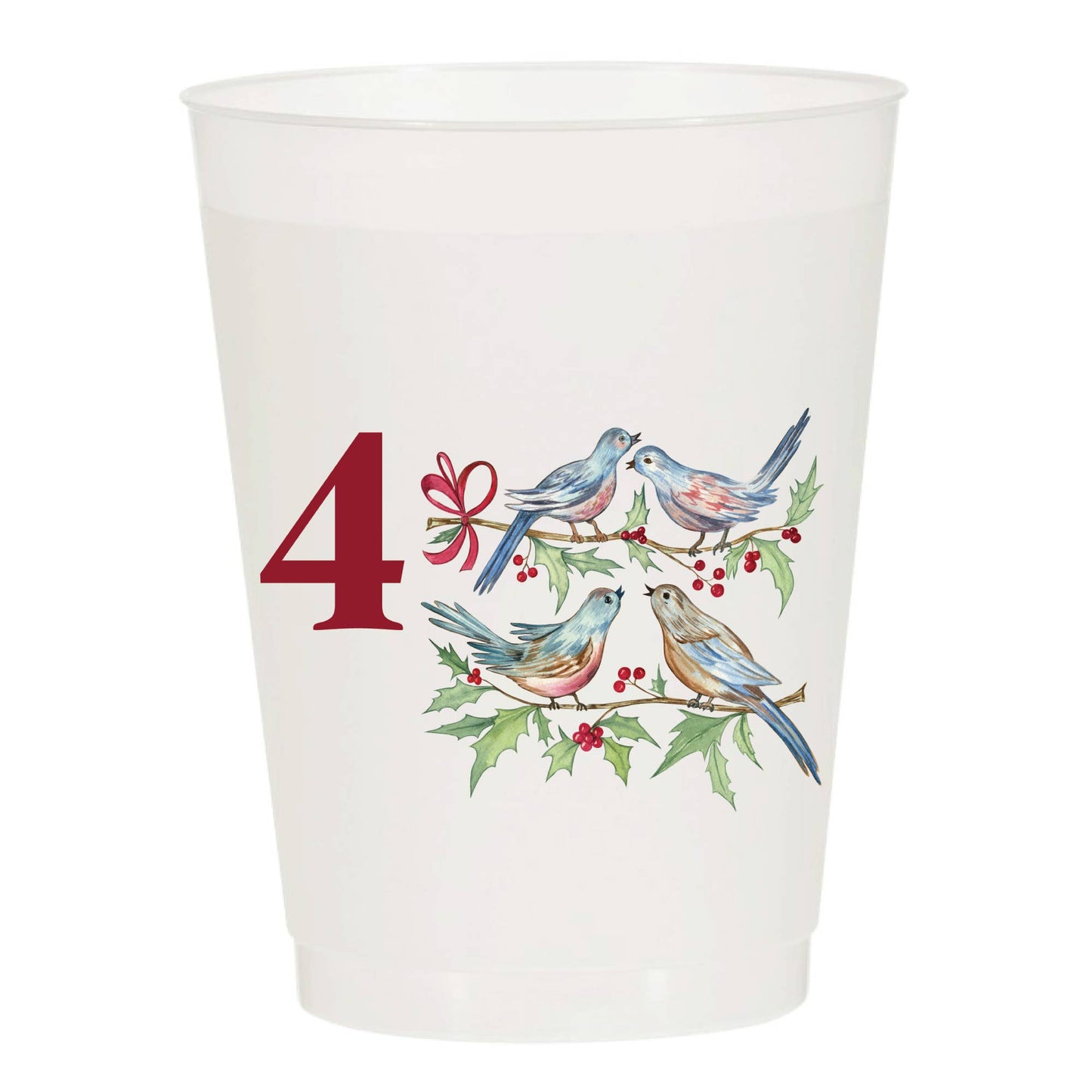 12 Days of Christmas Frosted Cups / 12 Cups - Christmas