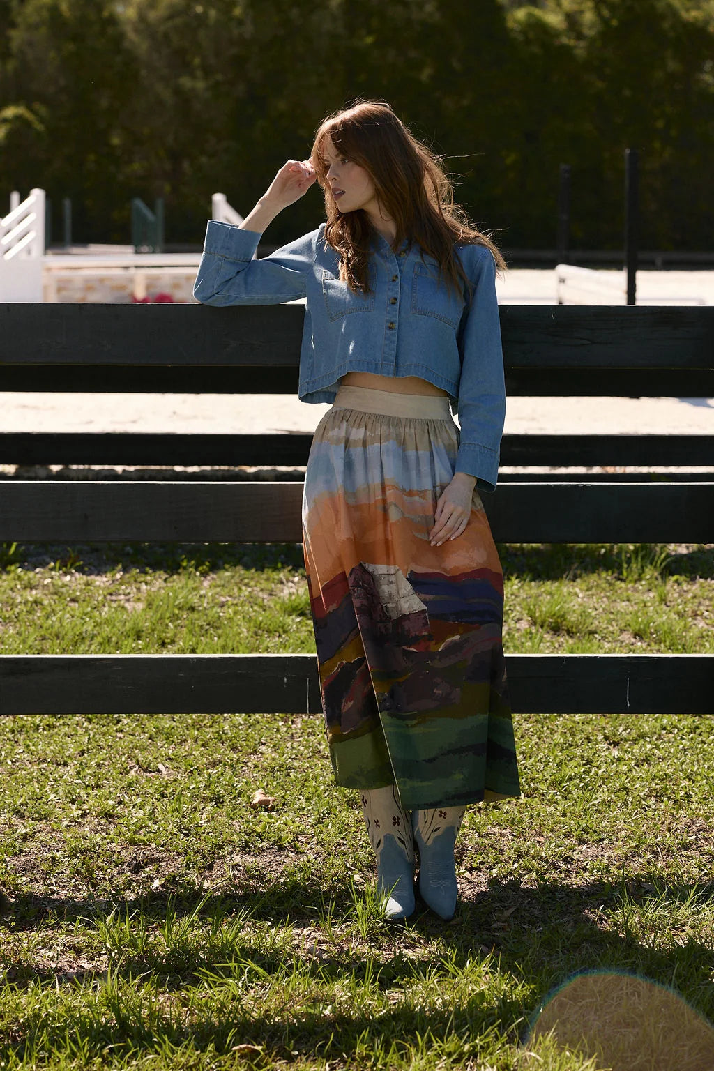 Asbury Skirt in Denim