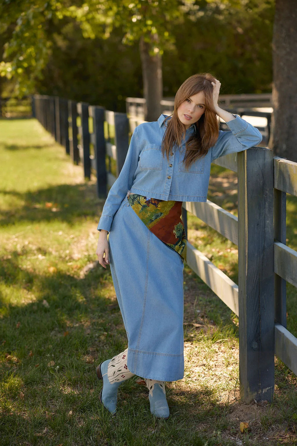 Asbury Skirt in Denim