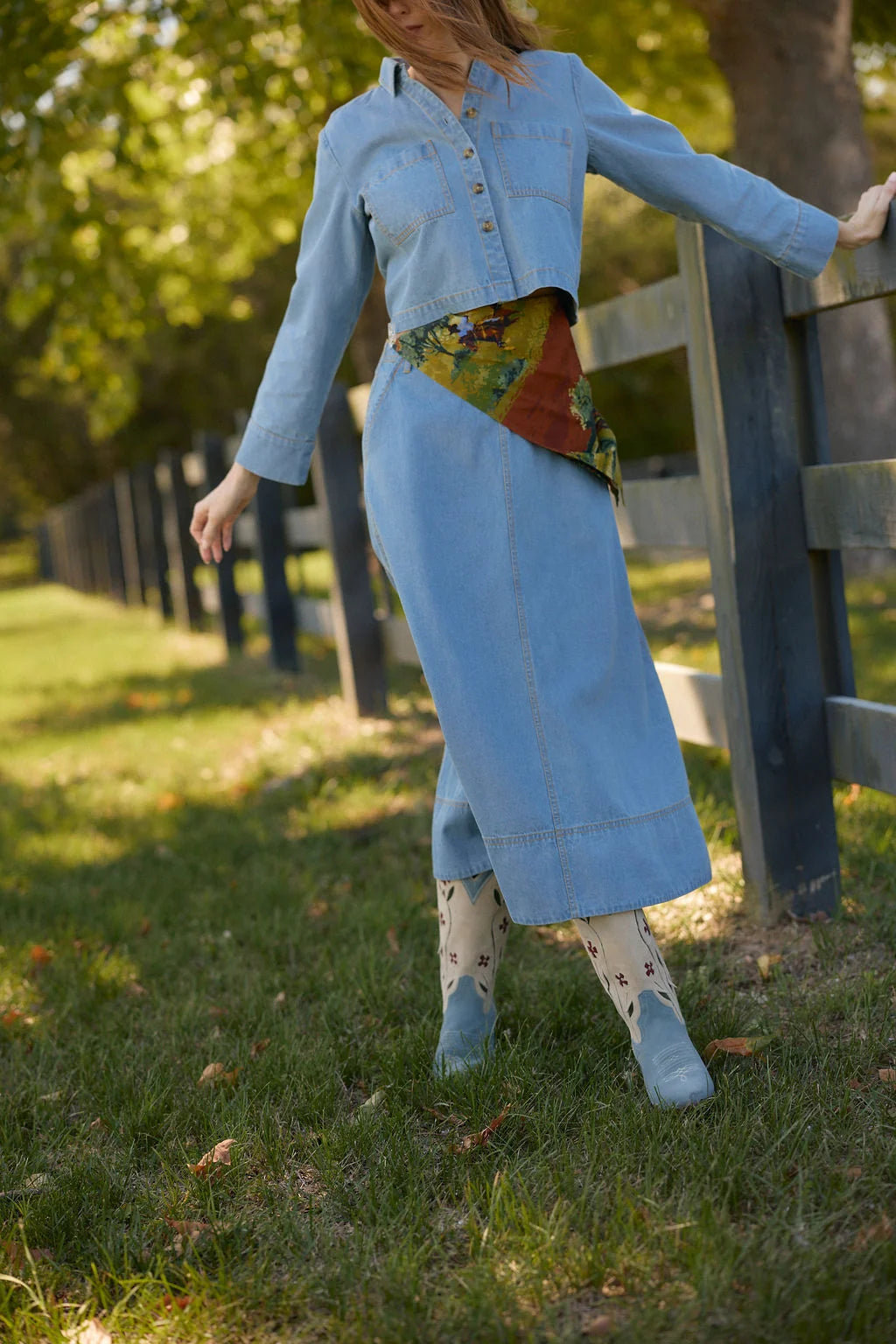 Asbury Skirt in Denim