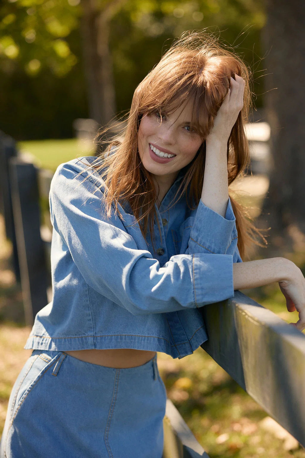 Asbury Skirt in Denim