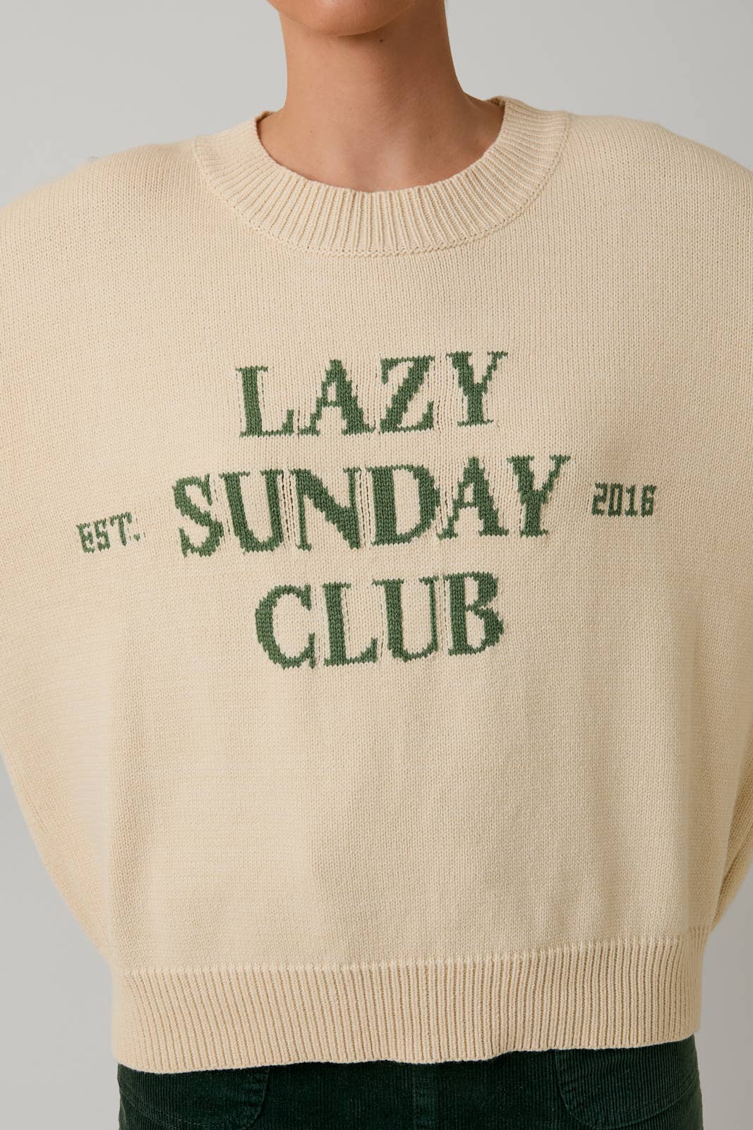 Lazy Sunday Club Knit Sweatshirt