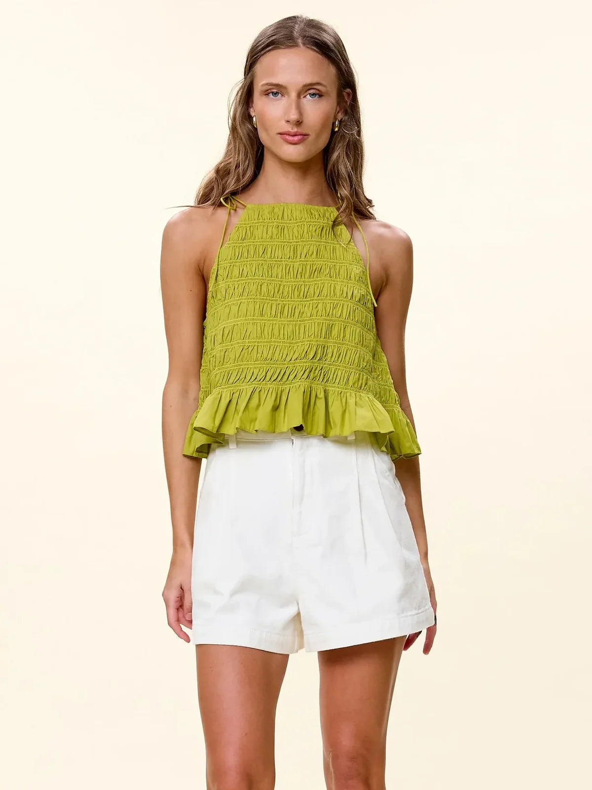 Leota Top in Green Envy