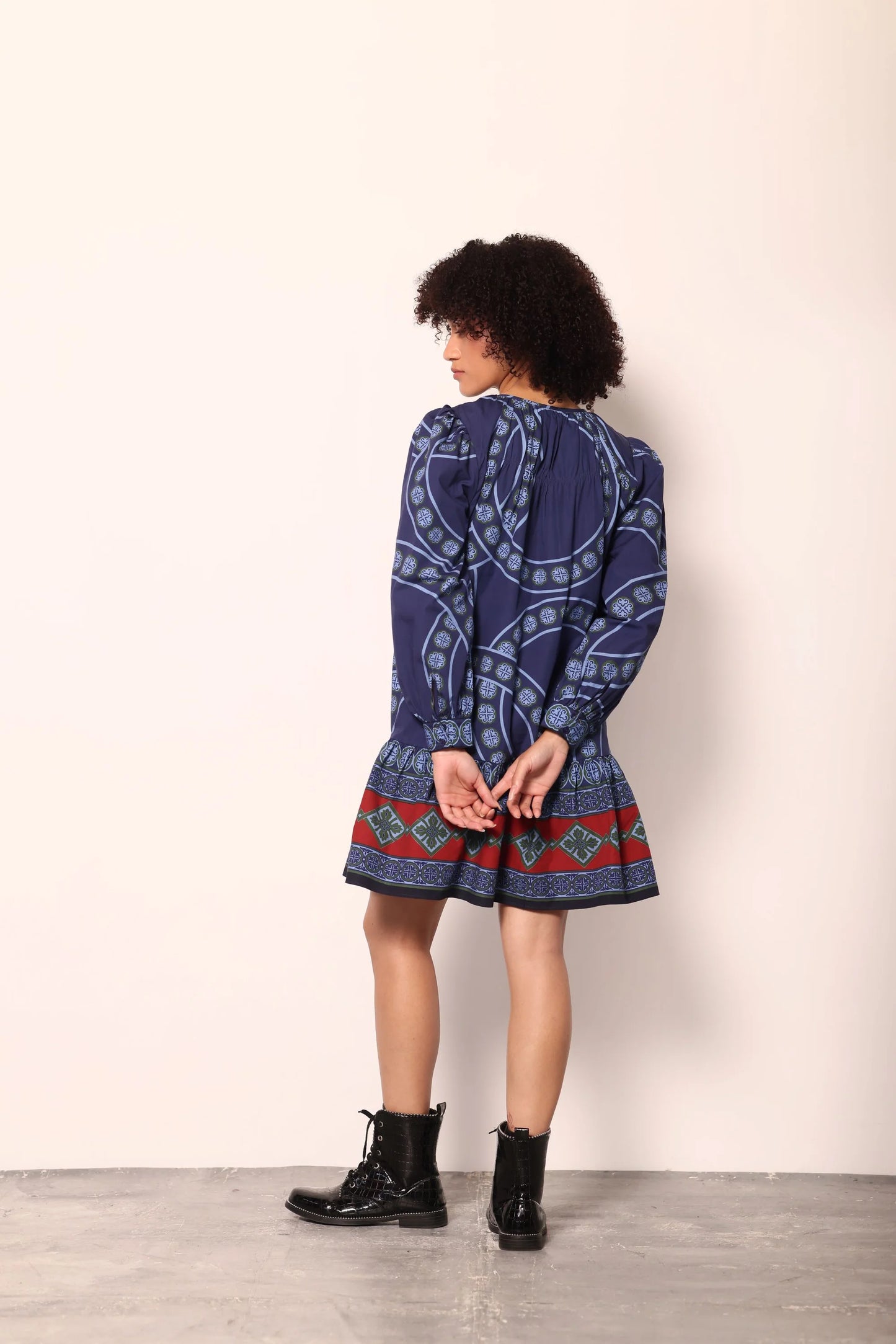 Ollie Short Dress in Vintage Circles