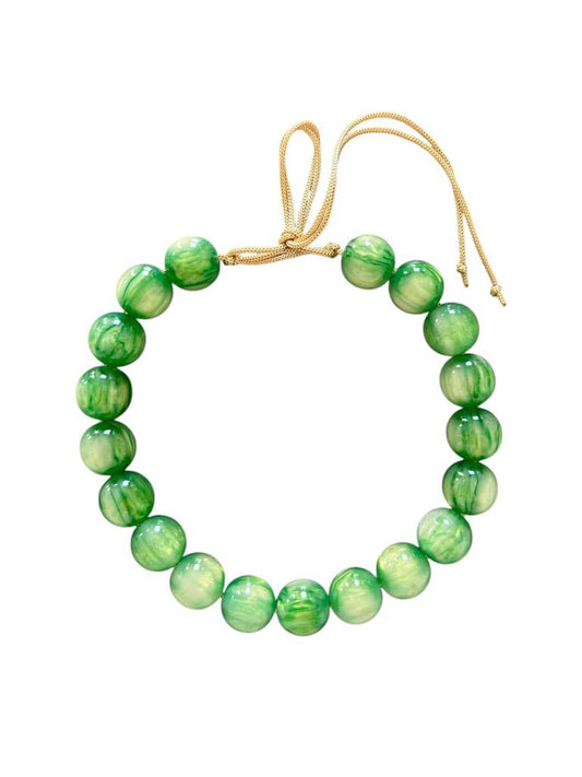 Chunky Beaded Necklace - Meadow 20mm