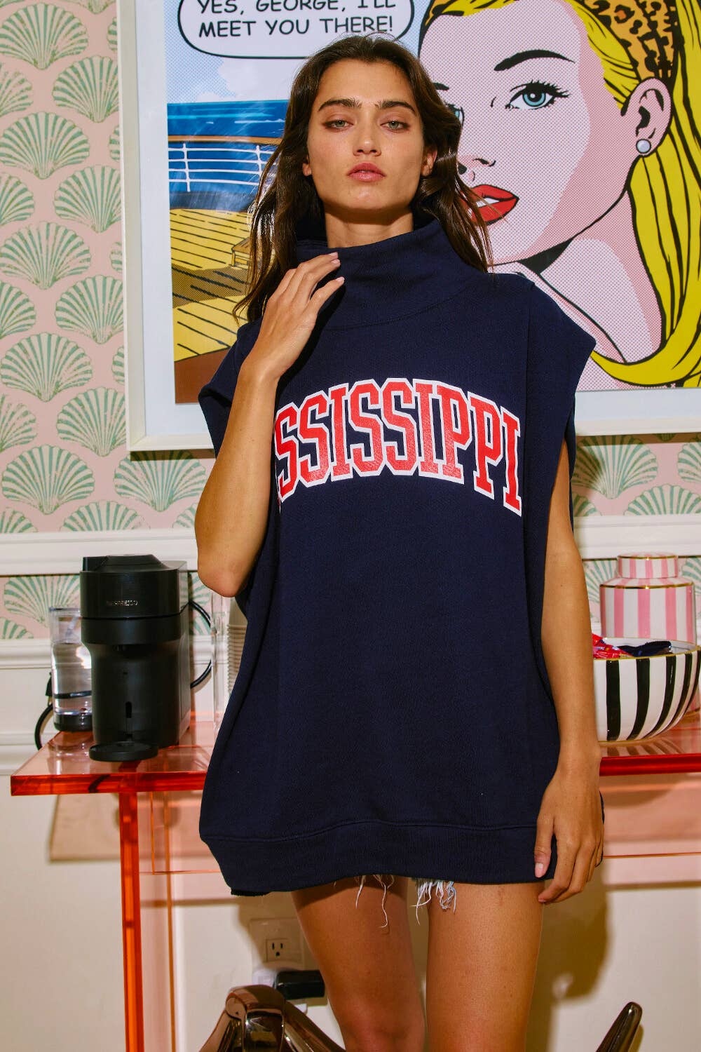 Mississippi Oversized Muscle Capelet