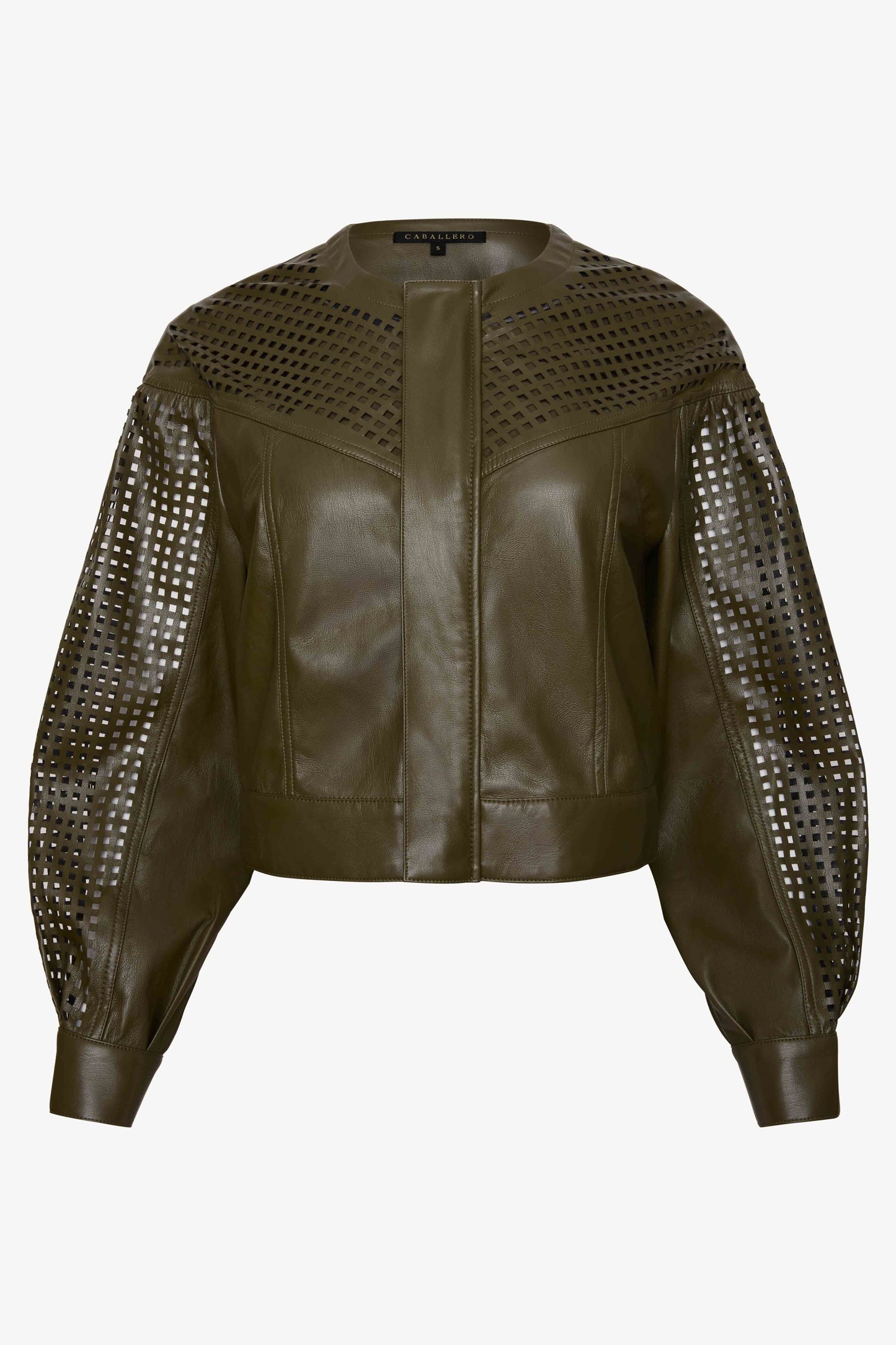 Sabrina Jacket in Loden Green Leather