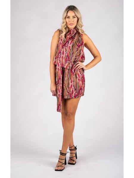 Scarlett Dress in Wavy Stripe