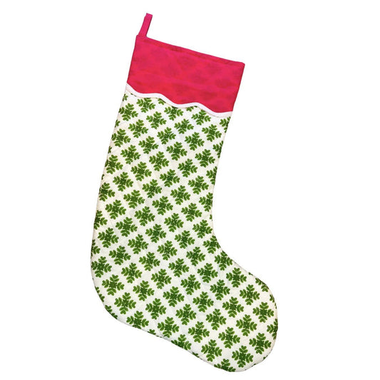 LAURA PARK Brushstrokes Green Christmas Stocking