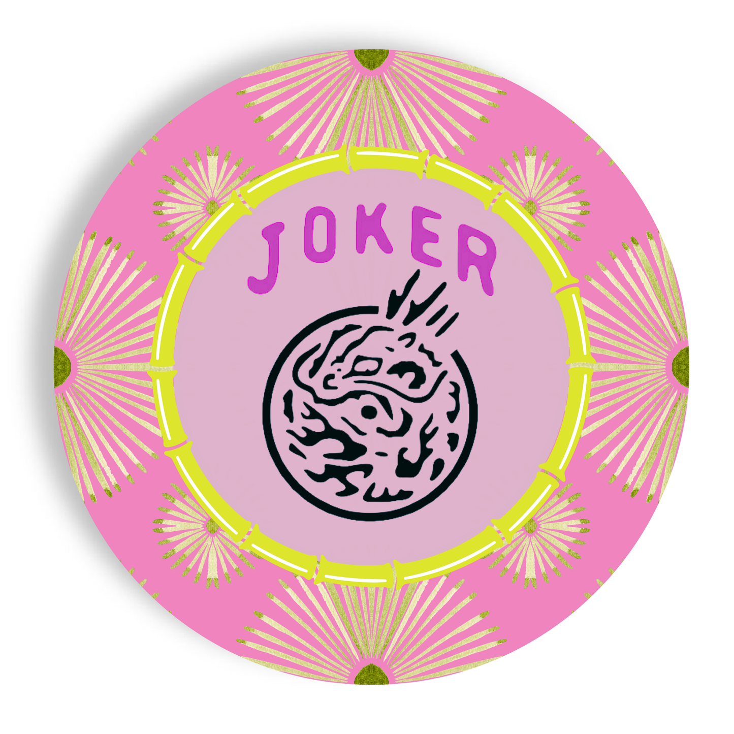 Mahjong Psych Joker 24ct 7" Dessert Paper Plates