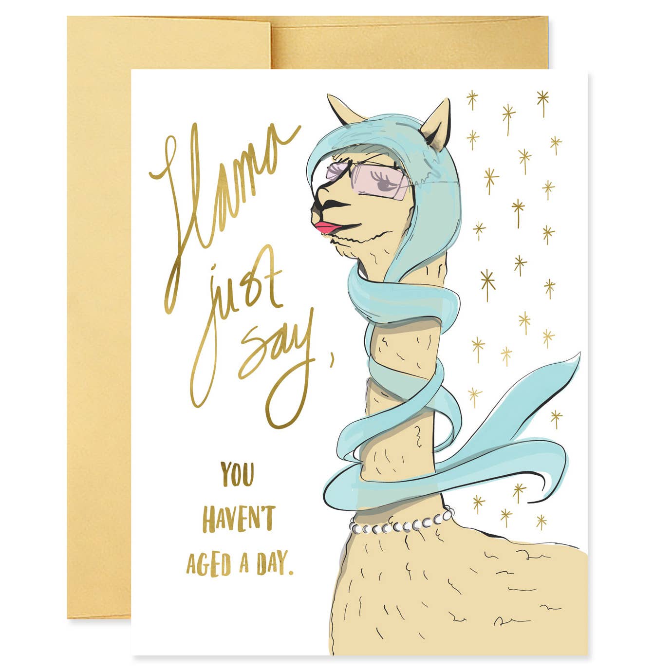 Llama Birthday Card