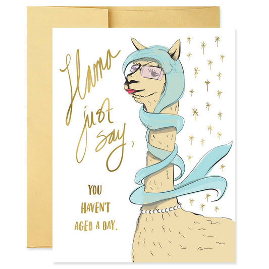 Llama Birthday Card