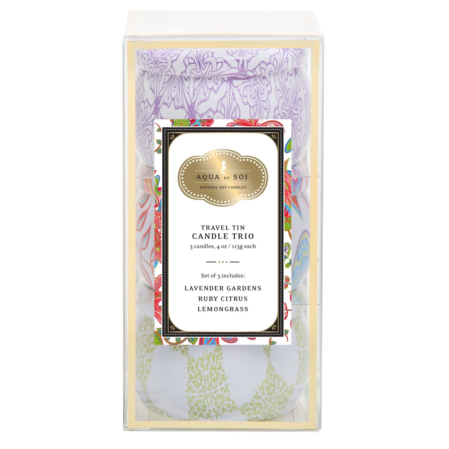 4 oz Classic Travel Tin  Soy Candles Trio Set