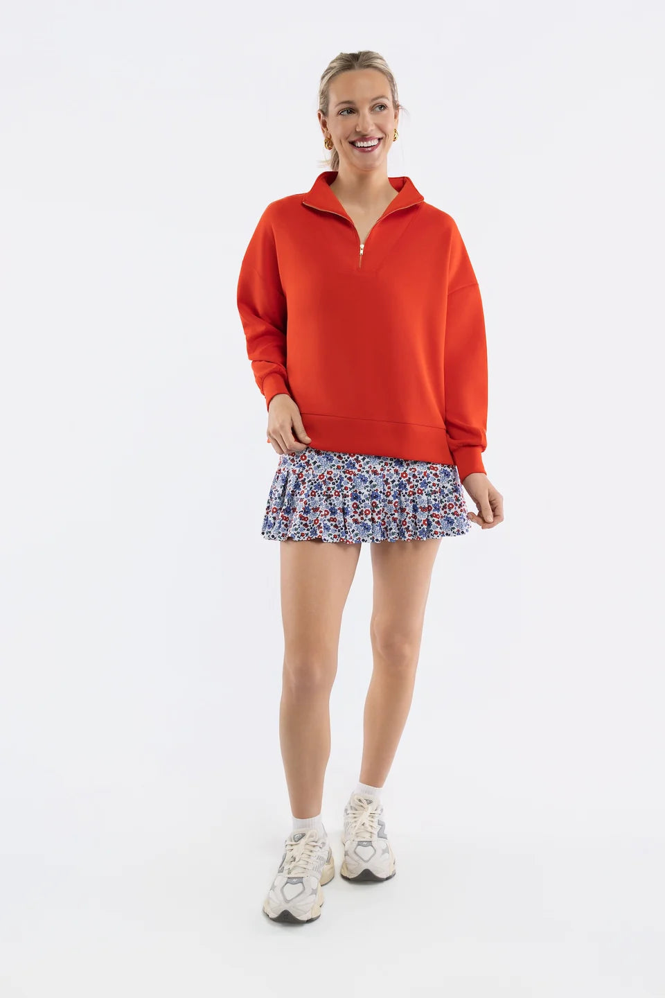 Morgan Quarter Zip in Tomato