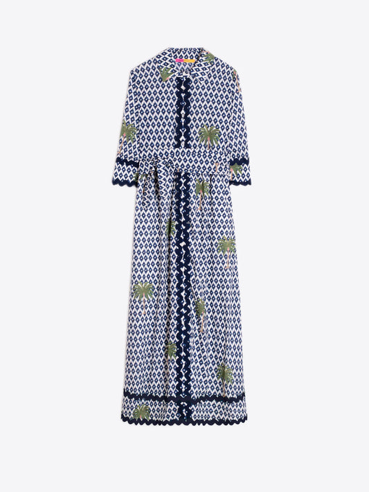 Palm Tree Ikat Dress